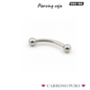 PIERCING CEJA BOLAS ORO BLANCO