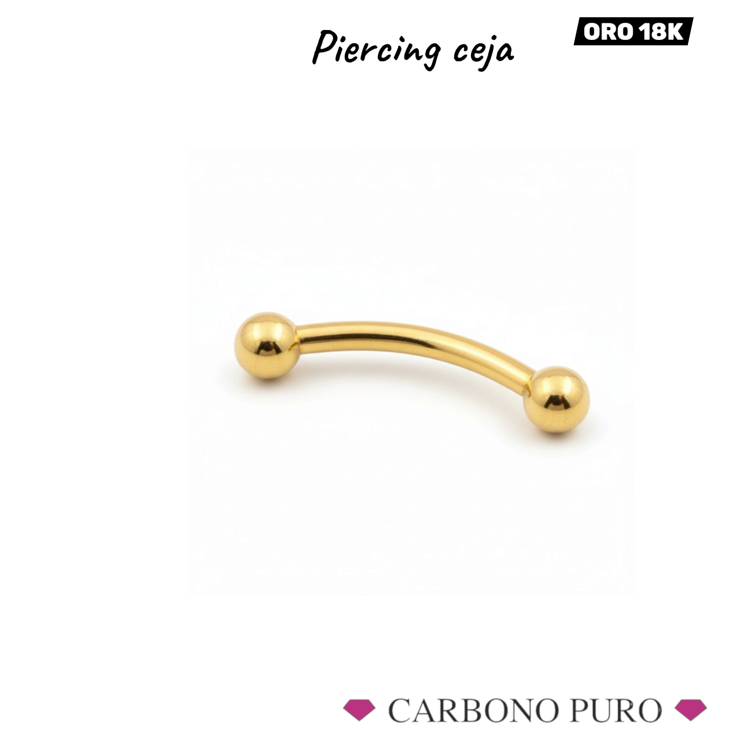 PIERCING CEJA BOLAS ORO AMARILLO