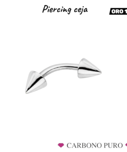 PIERCING CEJA ORO BLANCO